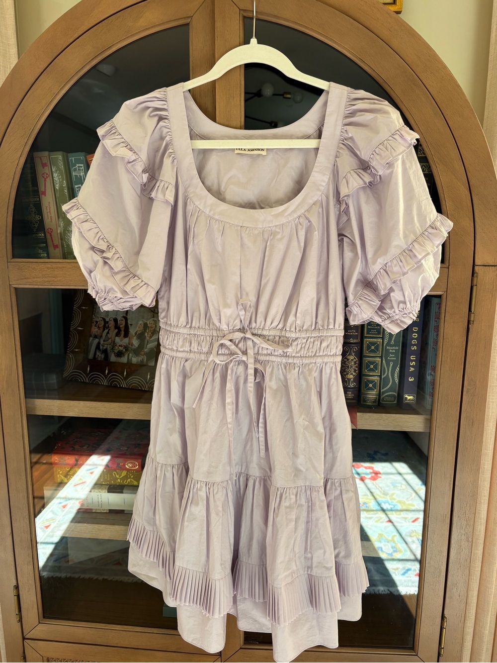 Ulla Johnson Lavender Naomi Cotton Ruffle Mini Dress size 4
